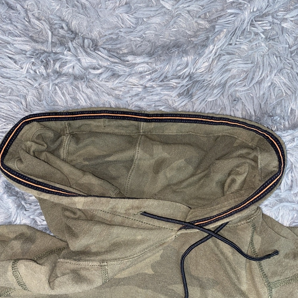 Abercrombie Fitch Sz S Hoodie Sweatshirt Camo Lightweight  Grunge Army Preppy - Picture 8 of 8